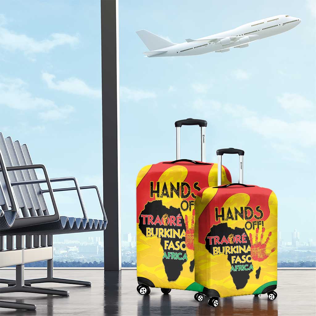 Hands Off Traore Burkina Faso Africa Luggage Cover Military Pattern