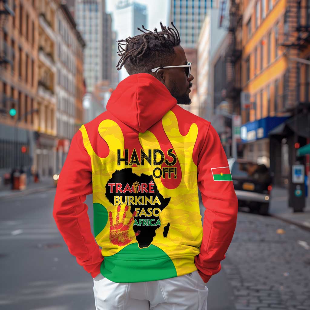 Hands Off Traore Burkina Faso Africa Zip Hoodie Military Pattern