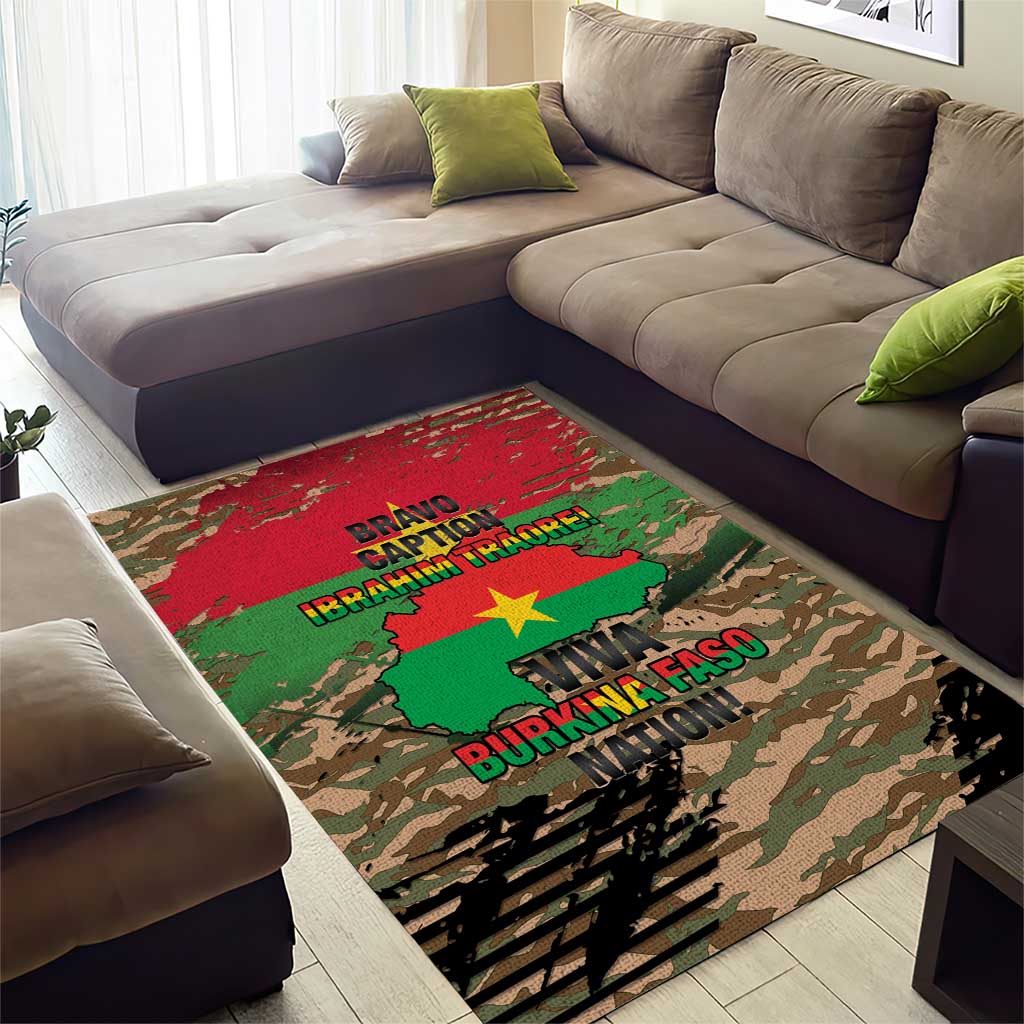 Bravo Caption Traore! Viva Burkina Faso Nation! Area Rug
