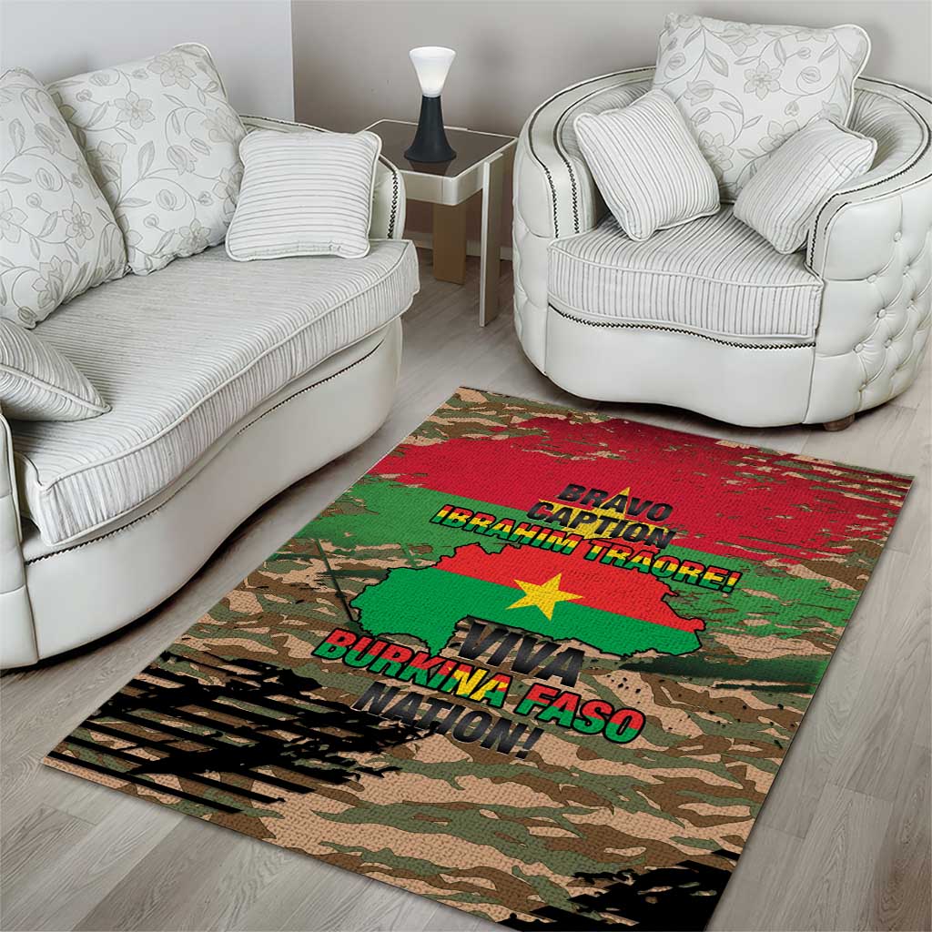 Bravo Caption Traore! Viva Burkina Faso Nation! Area Rug