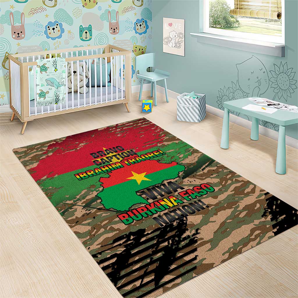 Bravo Caption Traore! Viva Burkina Faso Nation! Area Rug
