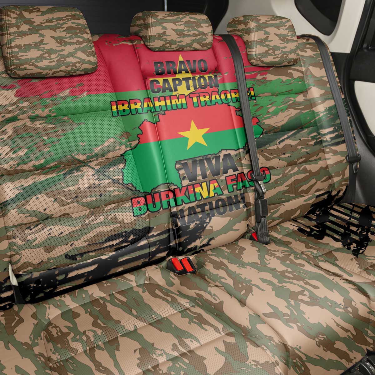 Bravo Caption Traore! Viva Burkina Faso Nation! Back Car Seat Cover