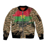 Bravo Caption Traore! Viva Burkina Faso Nation! Sleeve Zip Bomber Jacket