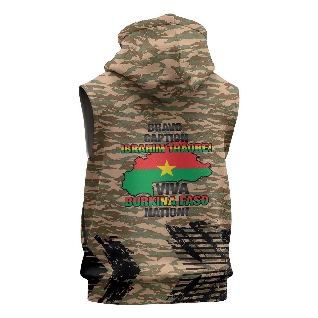 Bravo Caption Traore! Viva Burkina Faso Nation! Sleeveless Hoodie - African Pride