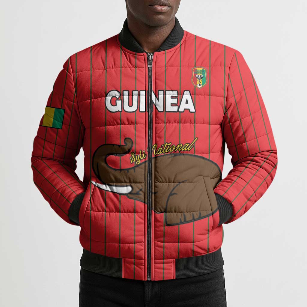 Custom Guinea Football Bomber Puffer Jacket Allez Syli National