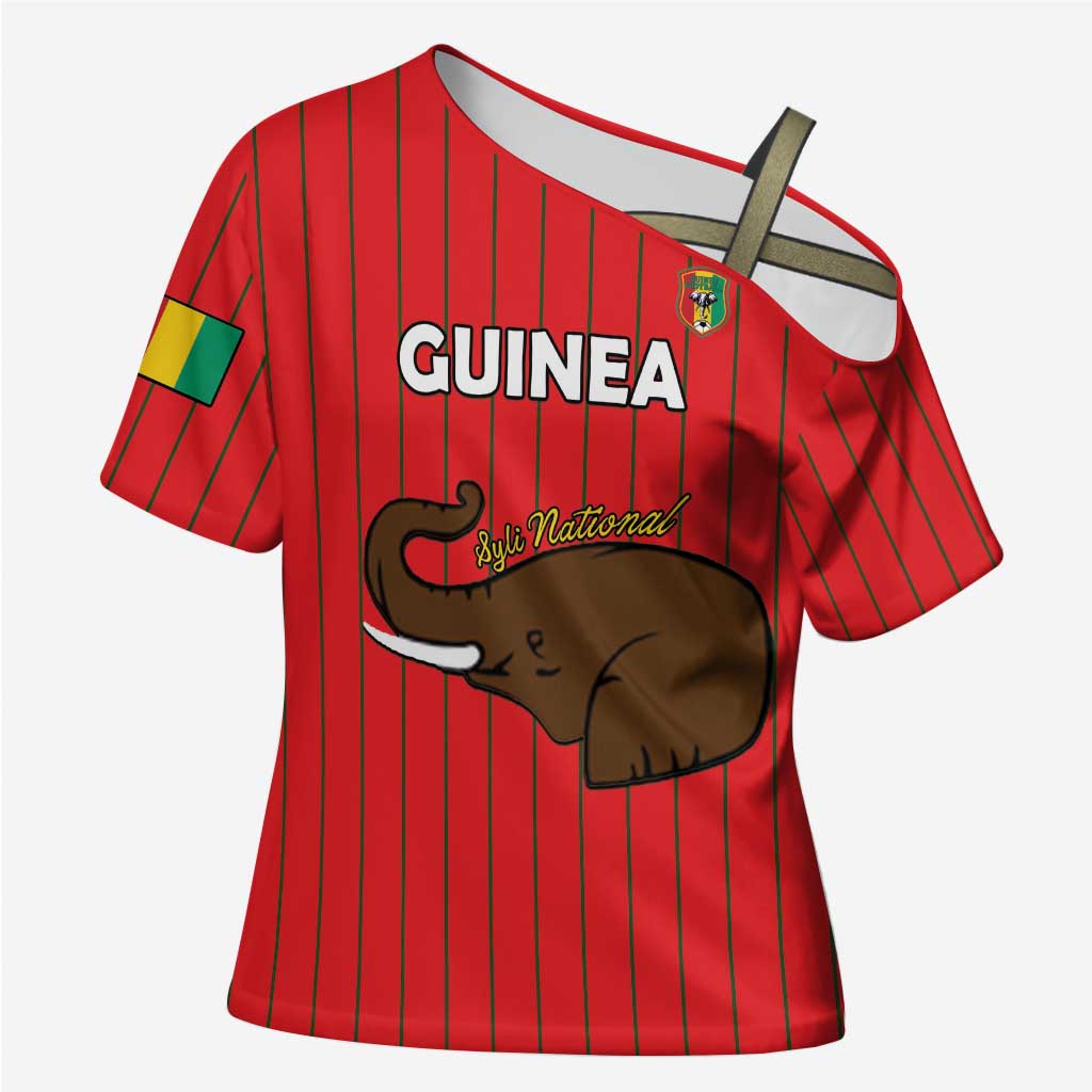 Custom Guinea Football Cross Shoulder Shirt Allez Syli National