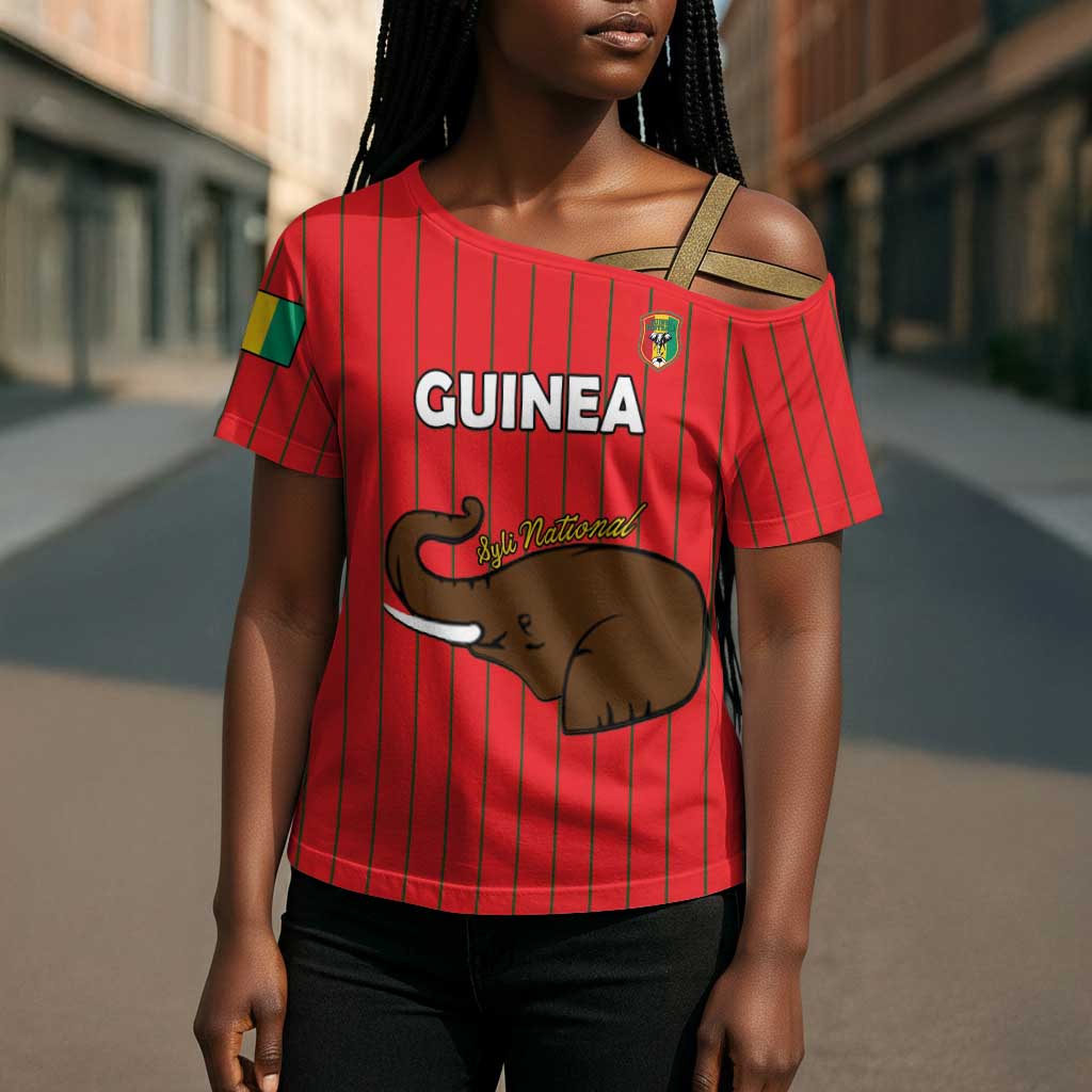 Custom Guinea Football Cross Shoulder Shirt Allez Syli National