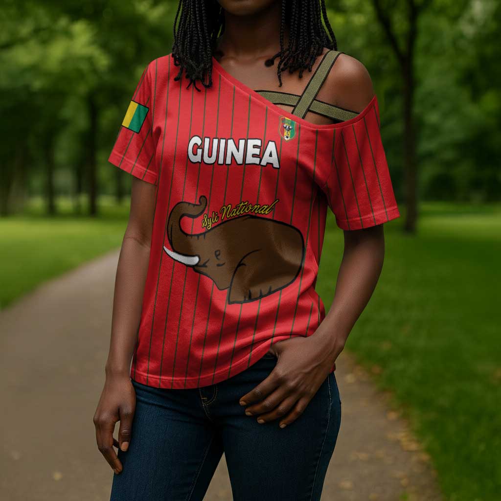 Custom Guinea Football Cross Shoulder Shirt Allez Syli National