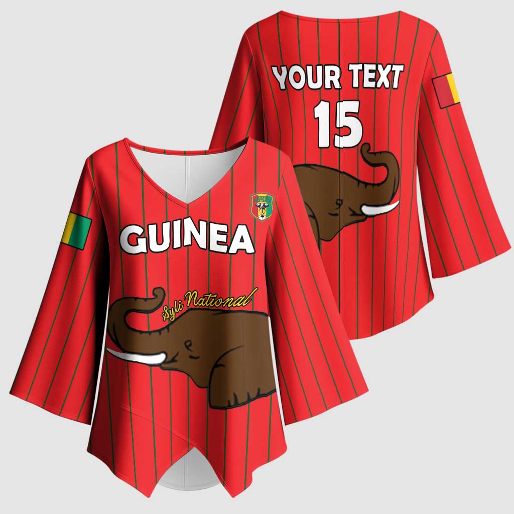 Custom Guinea Football Kimono Sleeve Blouse Allez Syli National