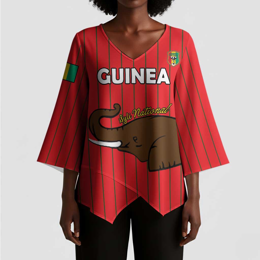 Custom Guinea Football Kimono Sleeve Blouse Allez Syli National
