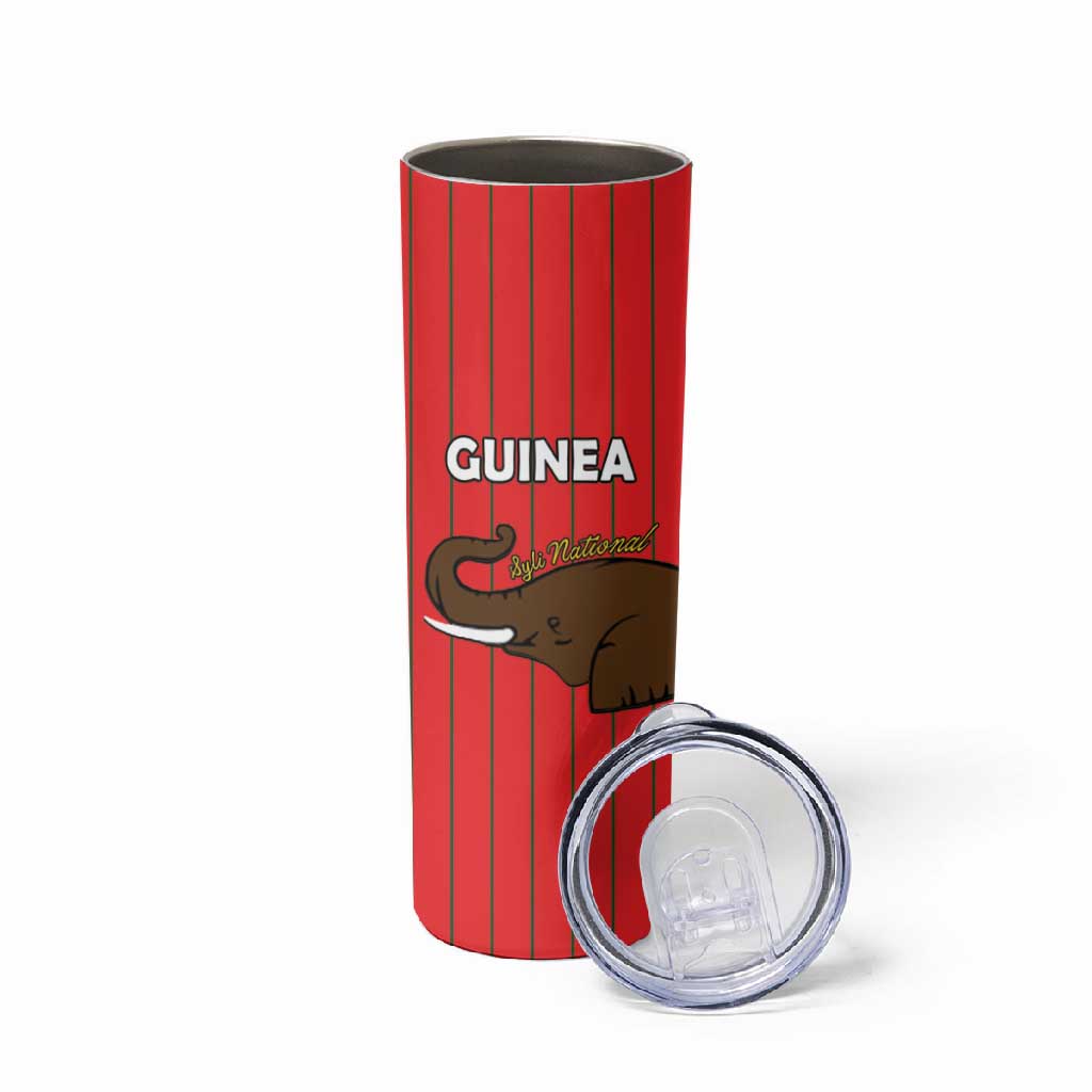 Guinea Football Custom Skinny Tumbler Allez Syli National - African Pride