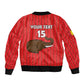 Guinea Football Custom Sleeve Zip Bomber Jacket Allez Syli National - African Pride