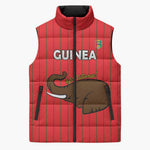 Custom Guinea Football Sleeveless Puffer Jacket Allez Syli National