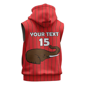 Guinea Football Custom Sleeveless Zip Hoodie Allez Syli National - African Pride