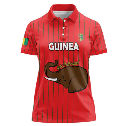 Guinea Football Custom Women Polo Shirt Allez Syli National - African Pride