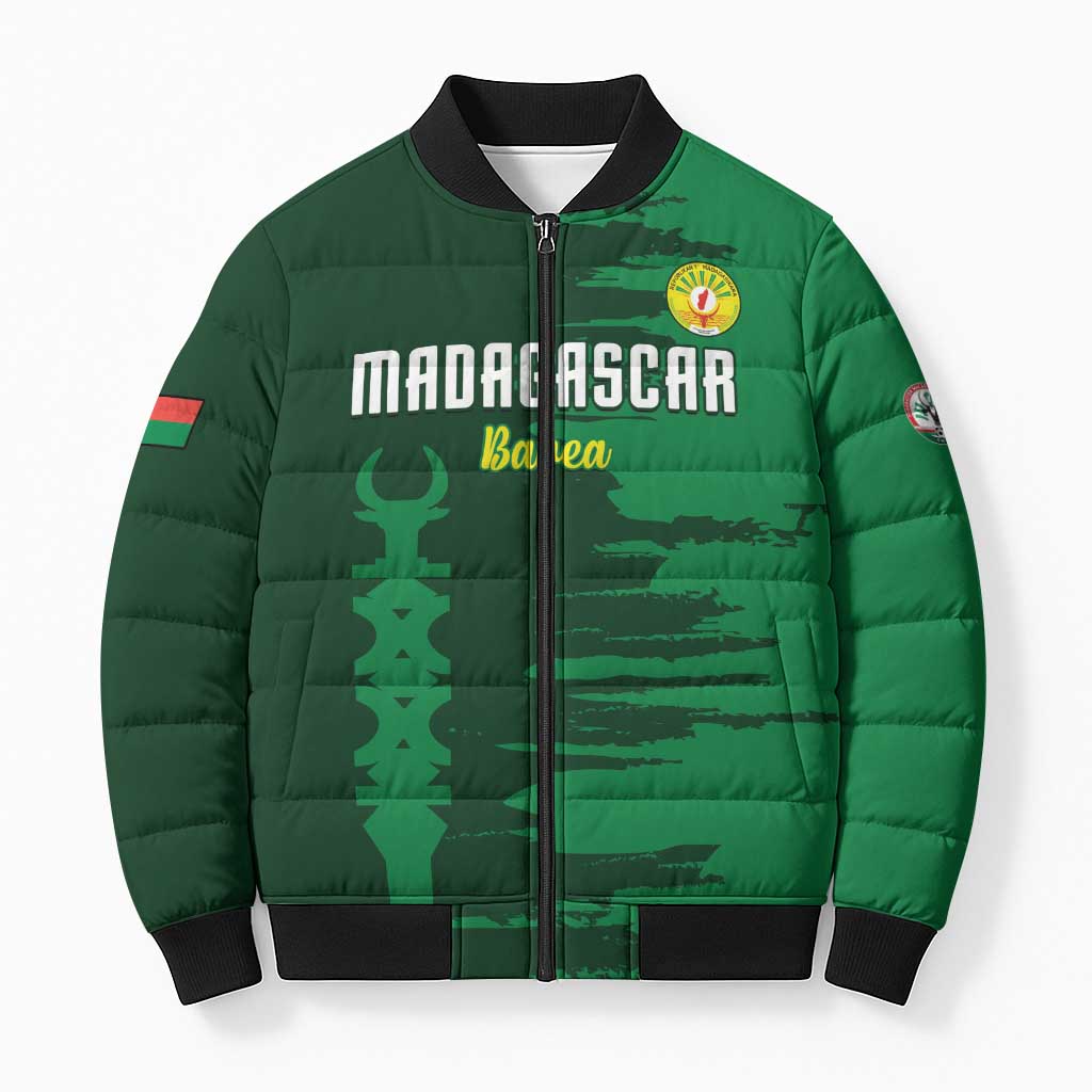 Custom Madagascar Football Bomber Puffer Jacket Go Barea