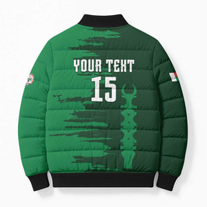 Custom Madagascar Football Bomber Puffer Jacket Go Barea
