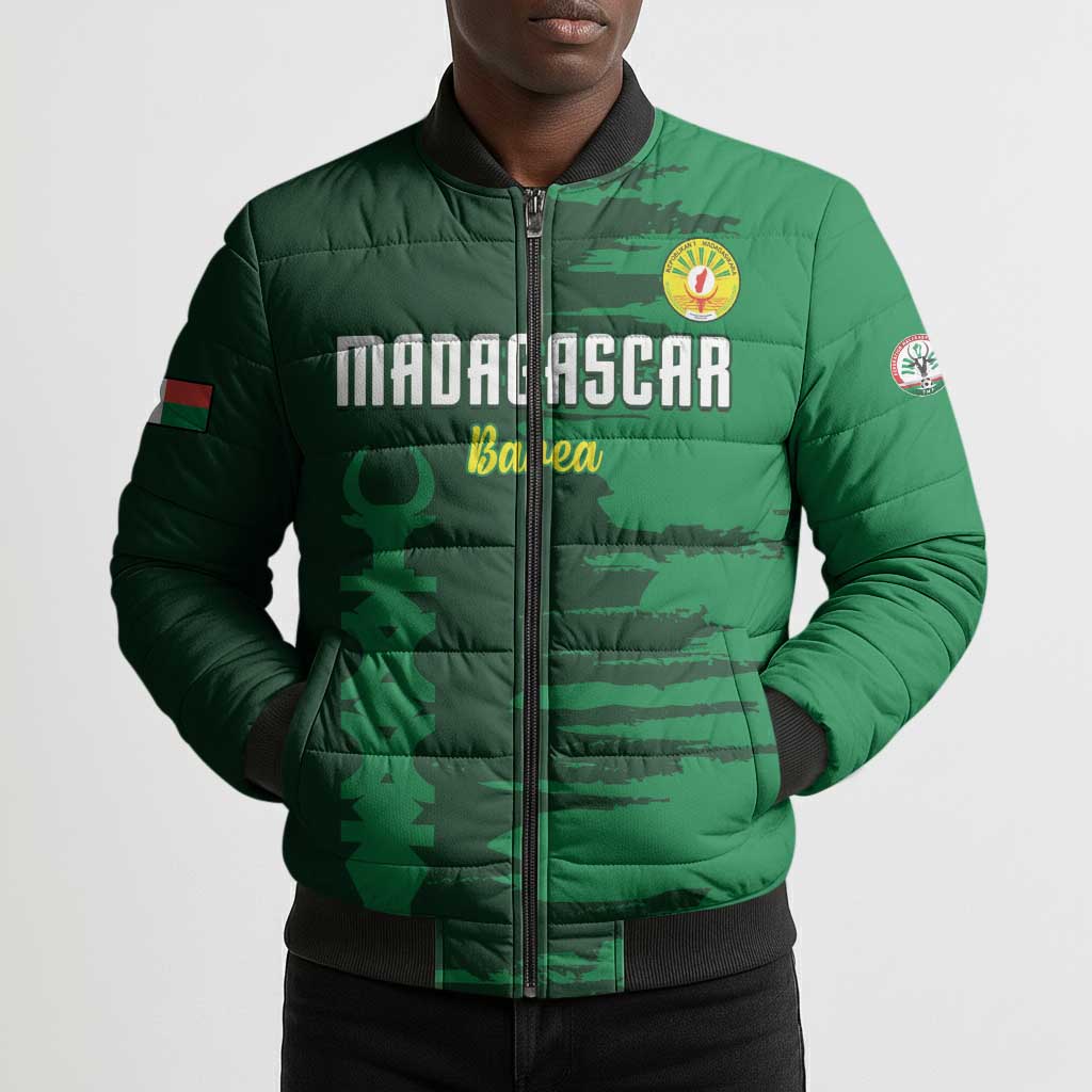 Custom Madagascar Football Bomber Puffer Jacket Go Barea