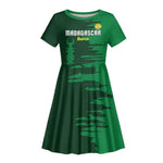 Madagascar Football Custom Kid Short Sleeve Dress Go Champions - African Pride