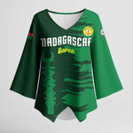 Custom Madagascar Football Kimono Sleeve Blouse Go Barea