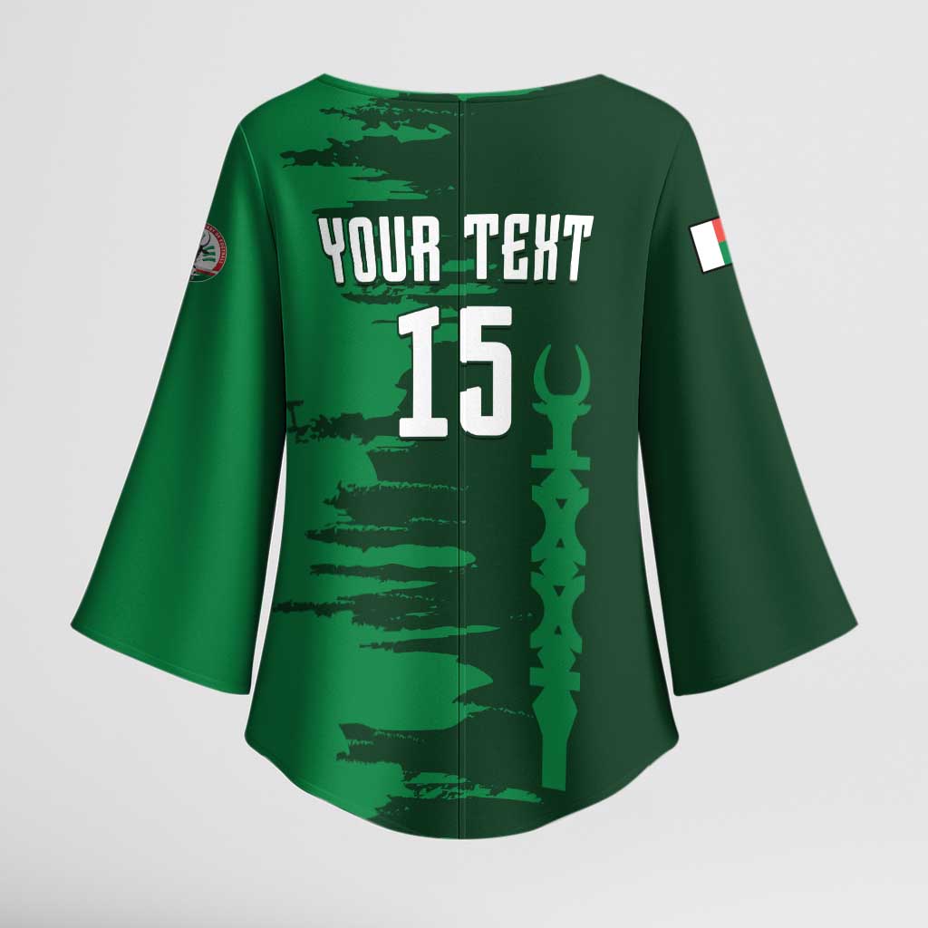 Custom Madagascar Football Kimono Sleeve Blouse Go Barea