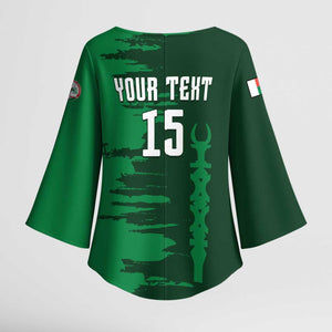 Custom Madagascar Football Kimono Sleeve Blouse Go Barea