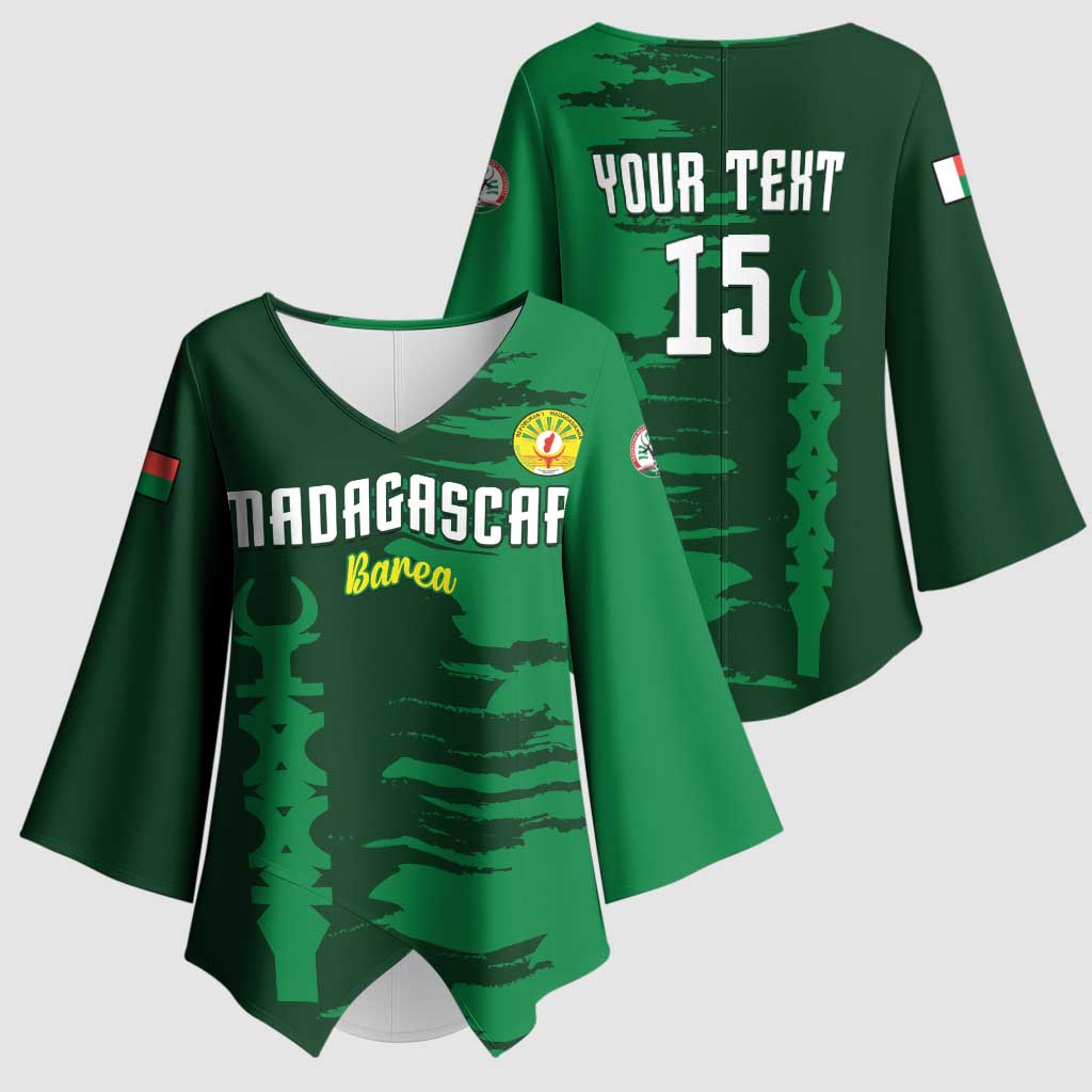 Custom Madagascar Football Kimono Sleeve Blouse Go Barea