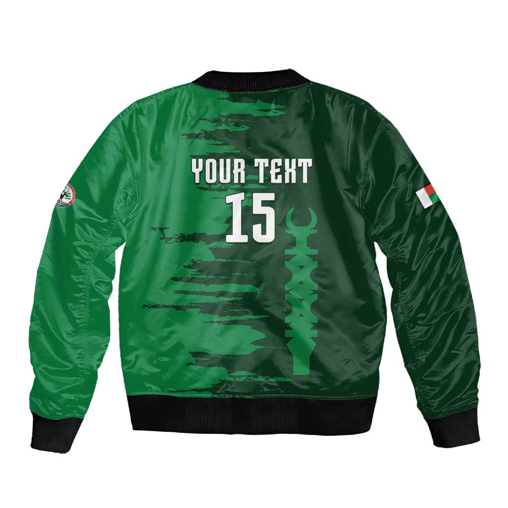 Madagascar Football Custom Sleeve Zip Bomber Jacket Go Champions - African Pride