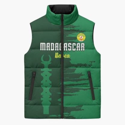 Custom Madagascar Football Sleeveless Puffer Jacket Go Barea