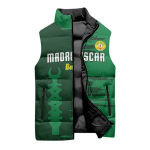Custom Madagascar Football Sleeveless Puffer Jacket Go Barea