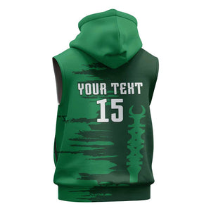 Madagascar Football Custom Sleeveless Zip Hoodie Go Champions - African Pride