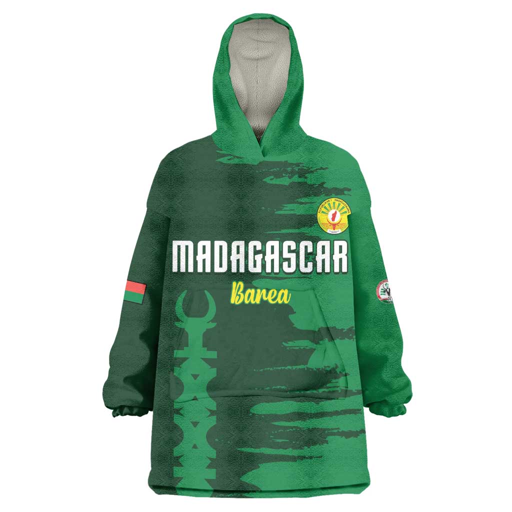 Madagascar Football Custom Wearable Blanket Hoodie Go Champions - African Pride