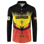 Custom Uganda Football Button Sweatshirt Go Cranes Go