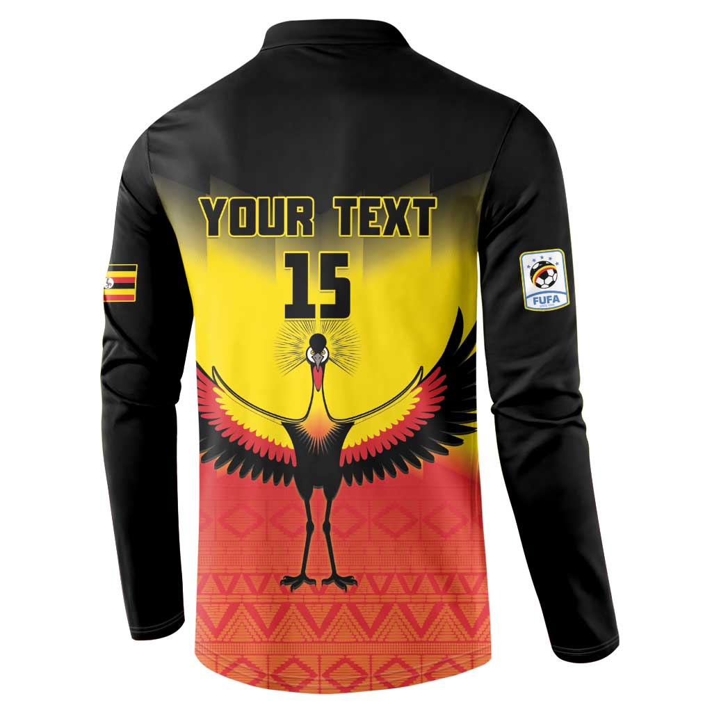 Custom Uganda Football Button Sweatshirt Go Cranes Go