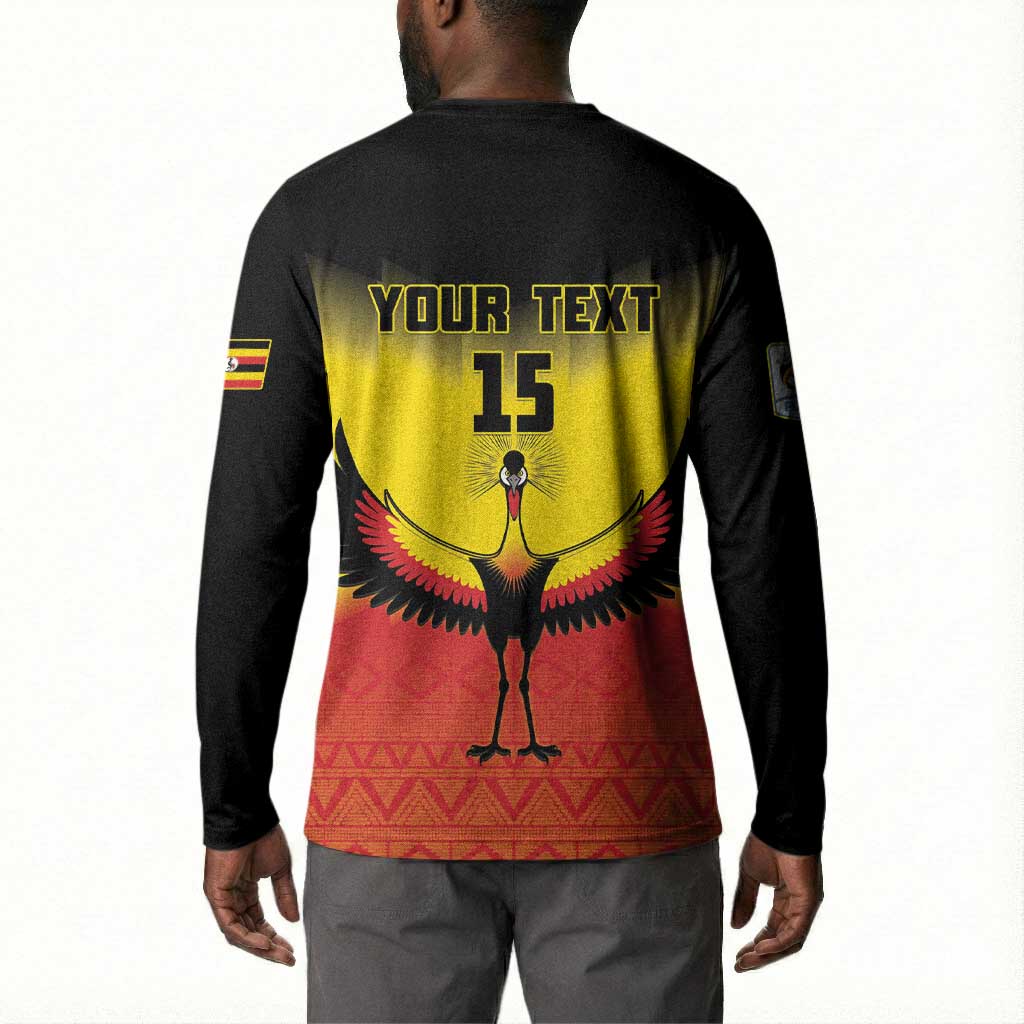 Custom Uganda Football Button Sweatshirt Go Cranes Go