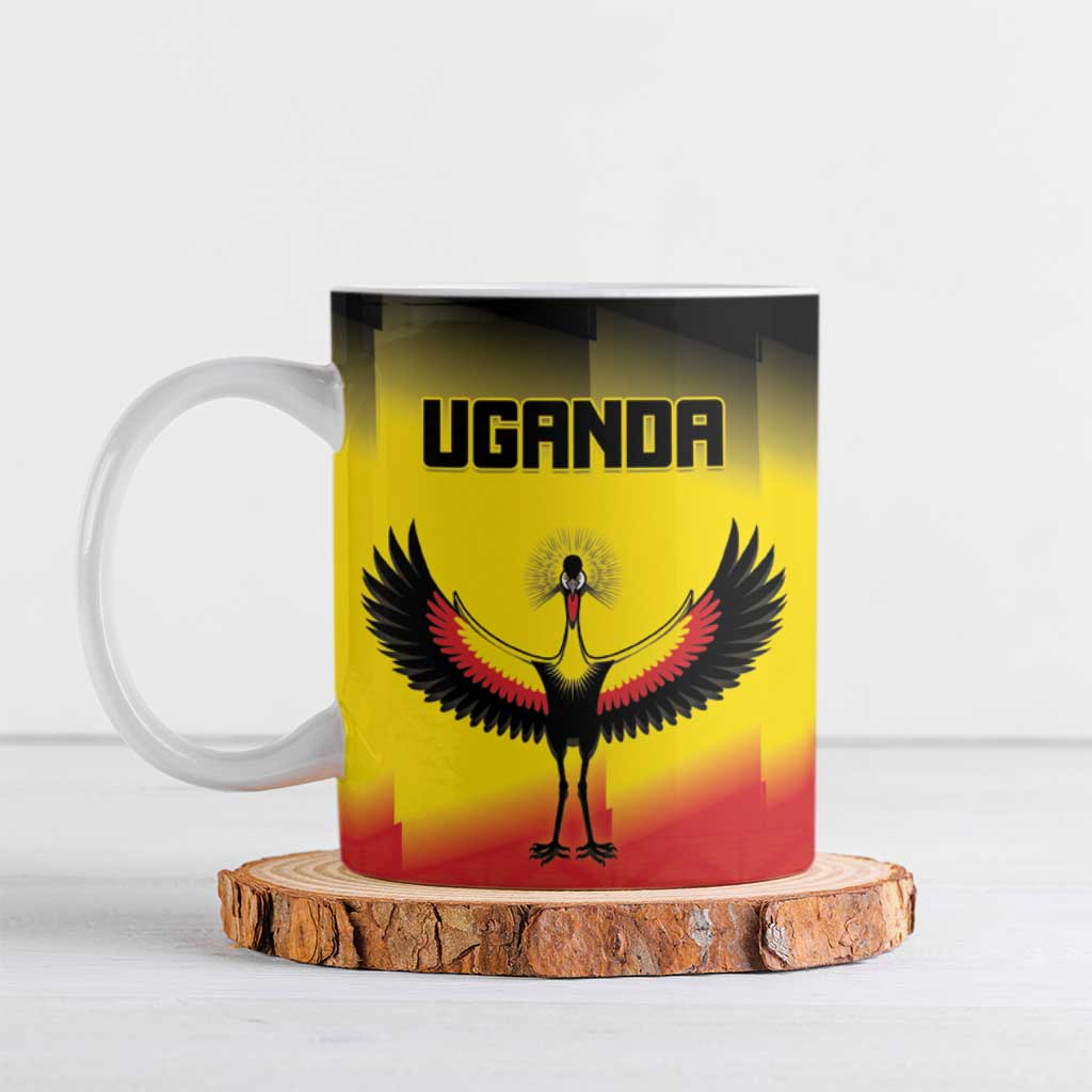 Custom Uganda Football Ceramic Mug Go Cranes Go