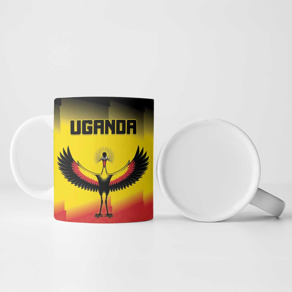 Custom Uganda Football Ceramic Mug Go Cranes Go