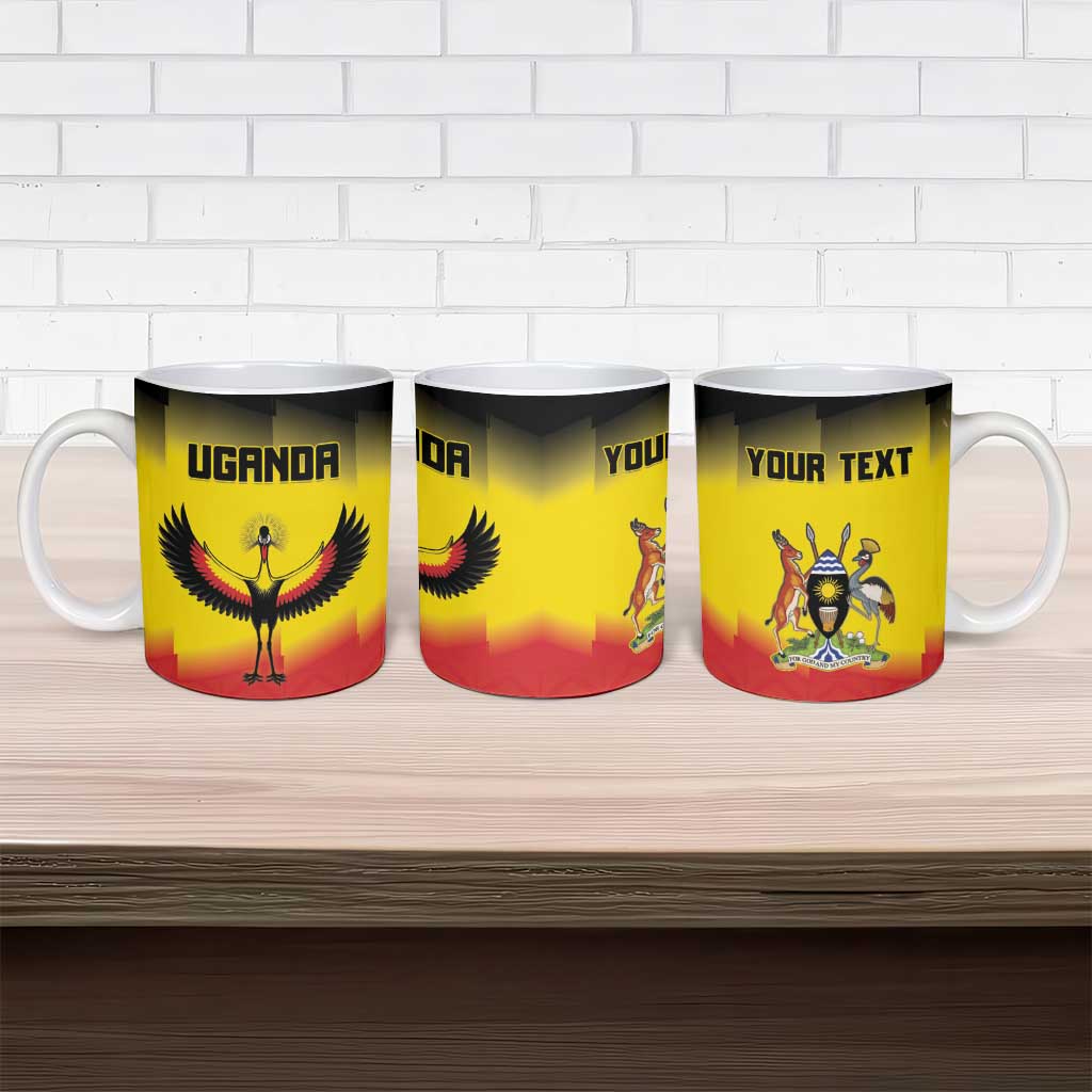 Custom Uganda Football Ceramic Mug Go Cranes Go