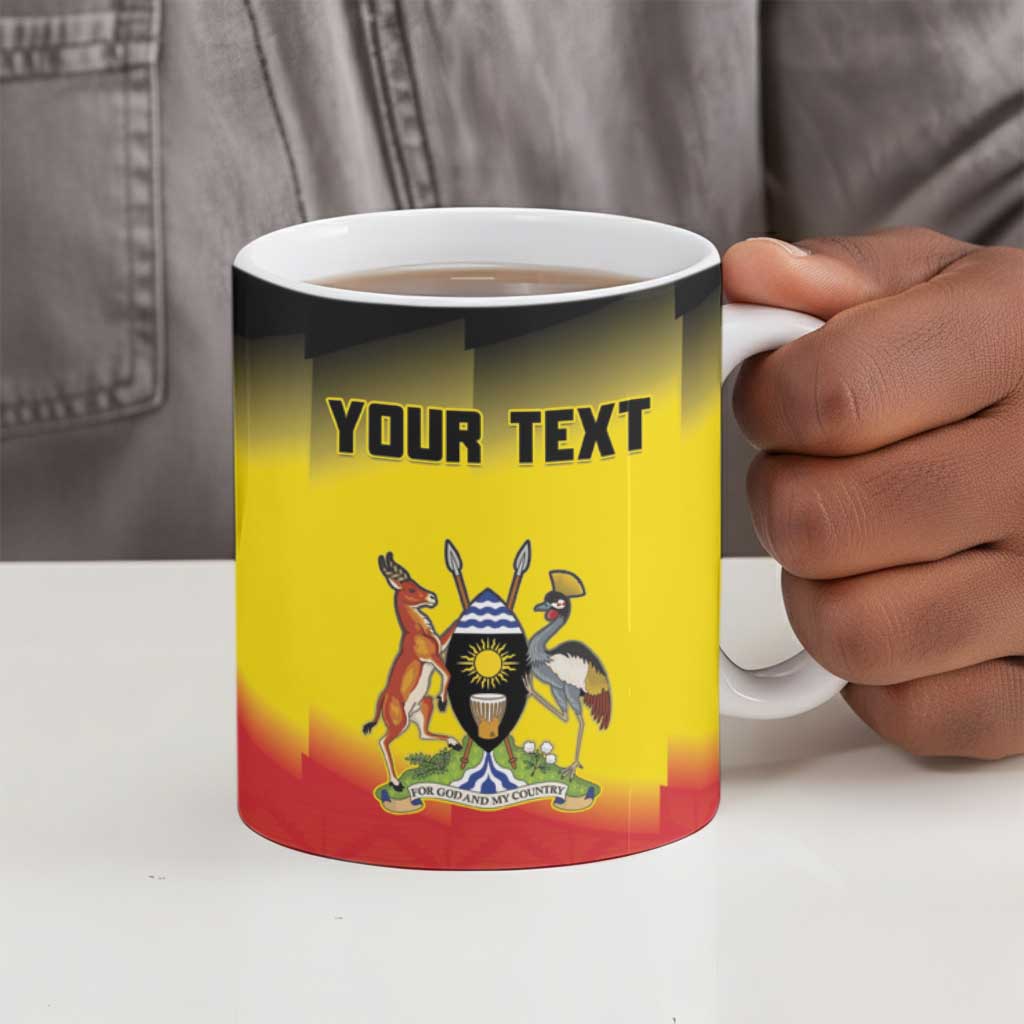 Custom Uganda Football Ceramic Mug Go Cranes Go