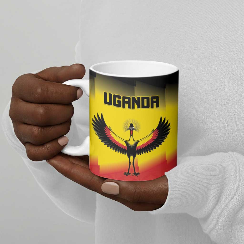 Custom Uganda Football Ceramic Mug Go Cranes Go