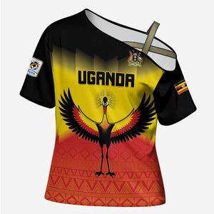 Custom Uganda Football Cross Shoulder Shirt Go Cranes Go