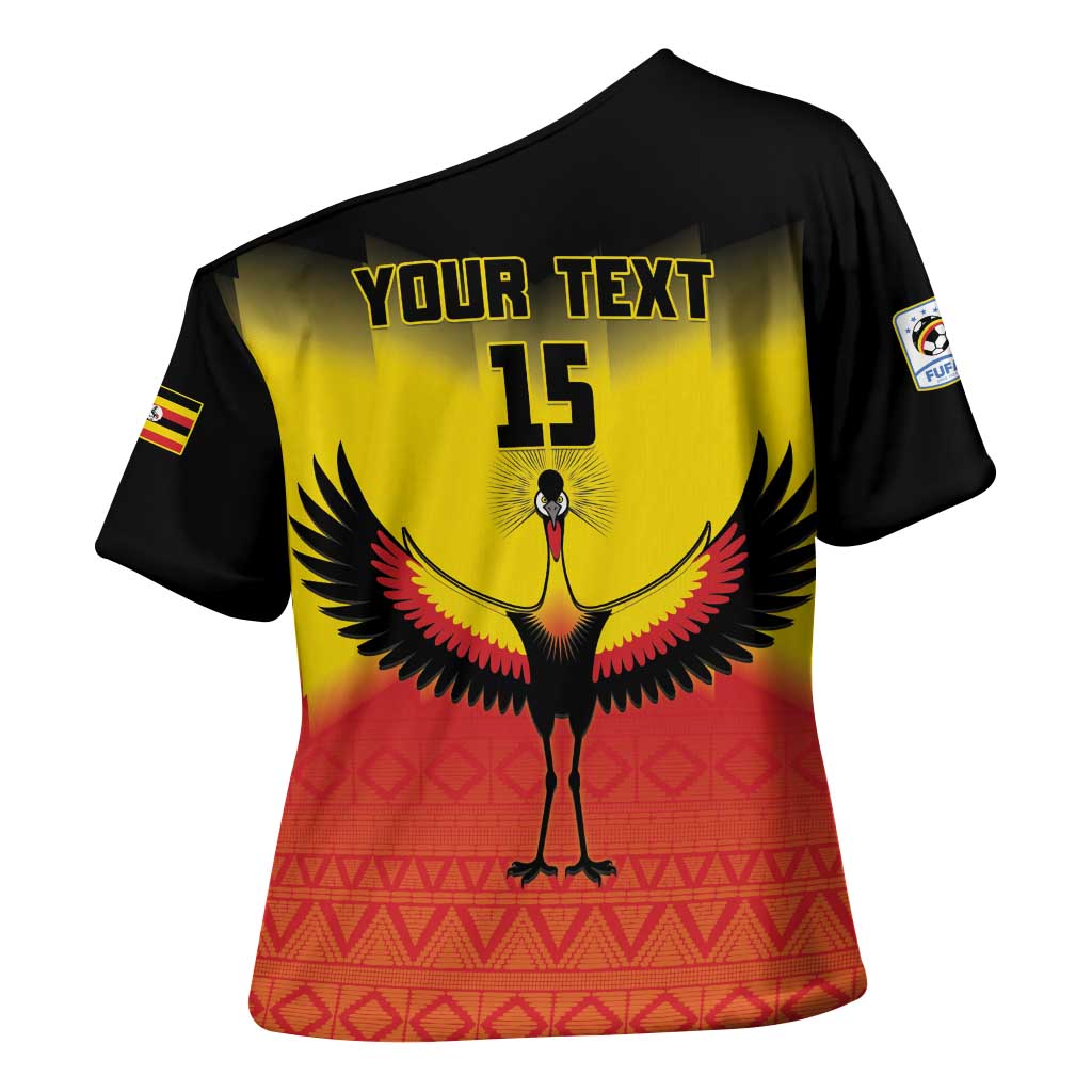 Custom Uganda Football Cross Shoulder Shirt Go Cranes Go