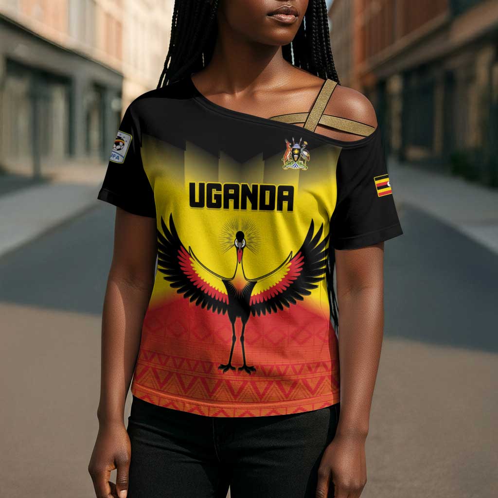 Custom Uganda Football Cross Shoulder Shirt Go Cranes Go