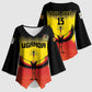 Custom Uganda Football Kimono Sleeve Blouse Go Cranes Go
