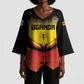 Custom Uganda Football Kimono Sleeve Blouse Go Cranes Go