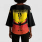 Custom Uganda Football Kimono Sleeve Blouse Go Cranes Go