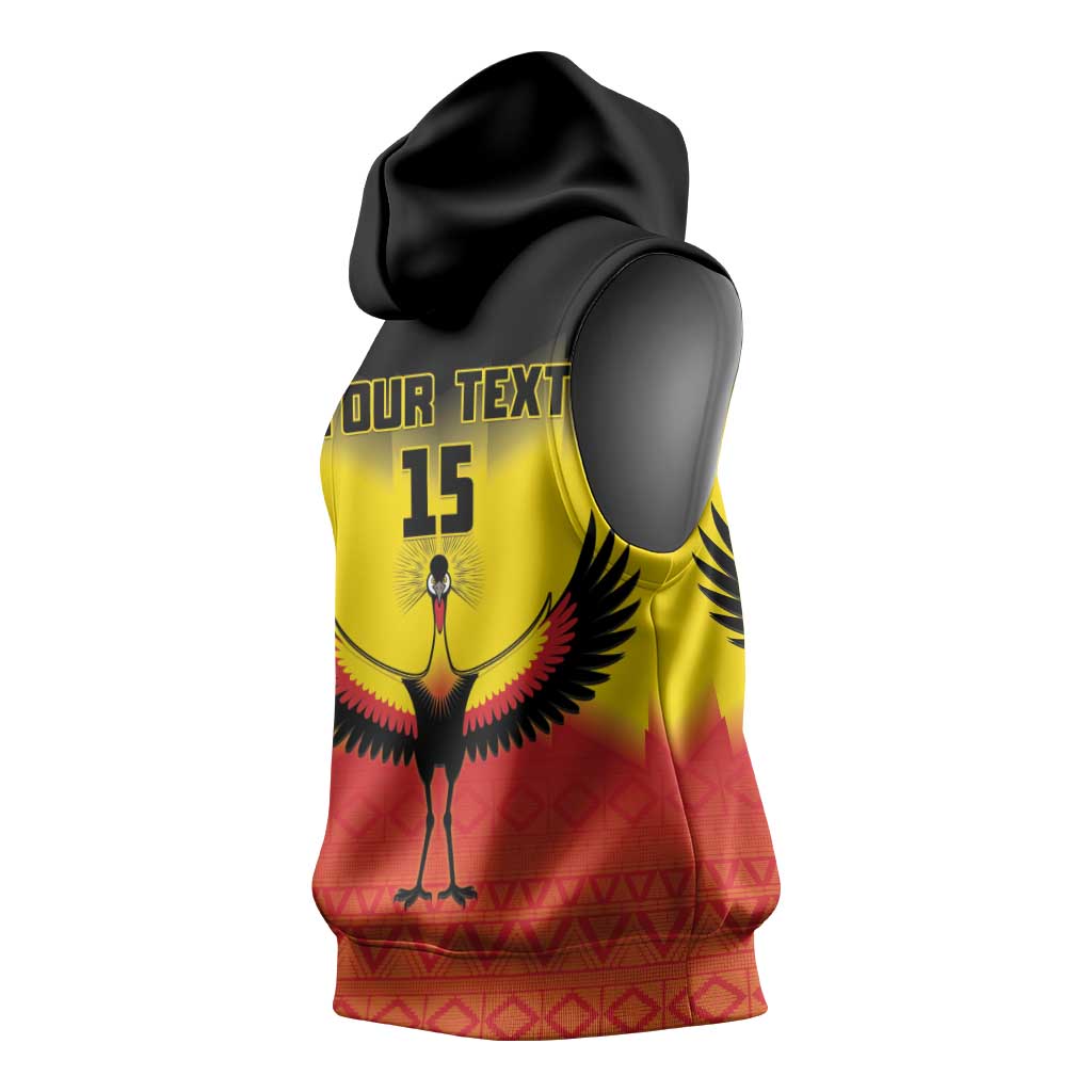 Uganda Football Custom Sleeveless Hoodie Go Champions - African Pride