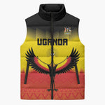 Custom Uganda Football Sleeveless Puffer Jacket Go Cranes Go