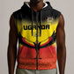 Uganda Football Custom Sleeveless Zip Hoodie Go Champions - African Pride