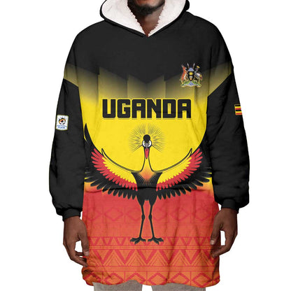 Uganda Football Custom Wearable Blanket Hoodie Go Champions - African Pride